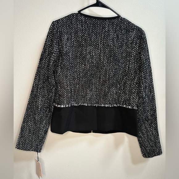 NEW | Ivanka Trump Black Tweed Zippered Jacket Blazer Career Formal Women’s 10 - Picture 2 of 7